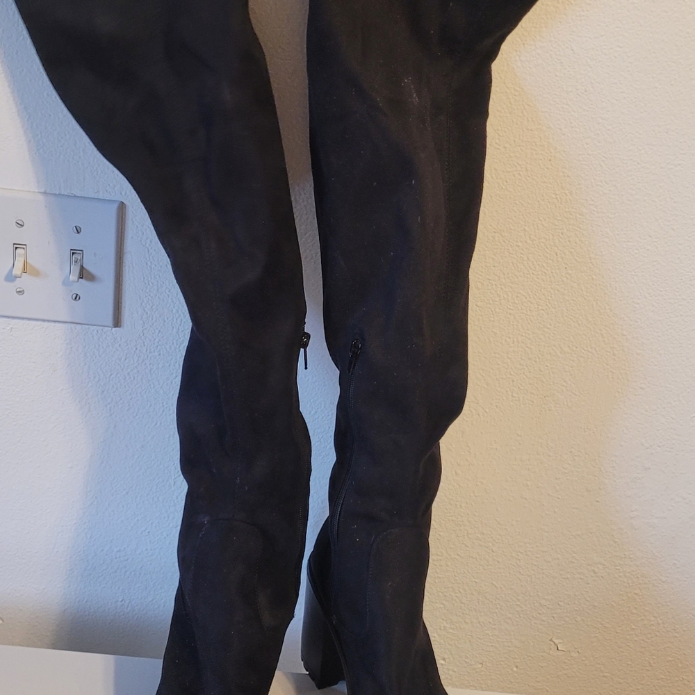 Black diba Boots Thigh High Women's  Sz 9.5 - Picture 4 of 14